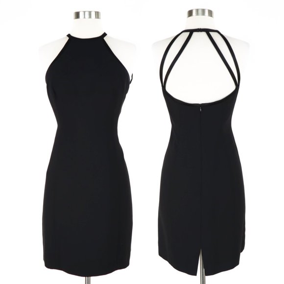 Jones New York Dresses & Skirts - Jones NY Black Satin Trim Open Back Dress NWT 8P